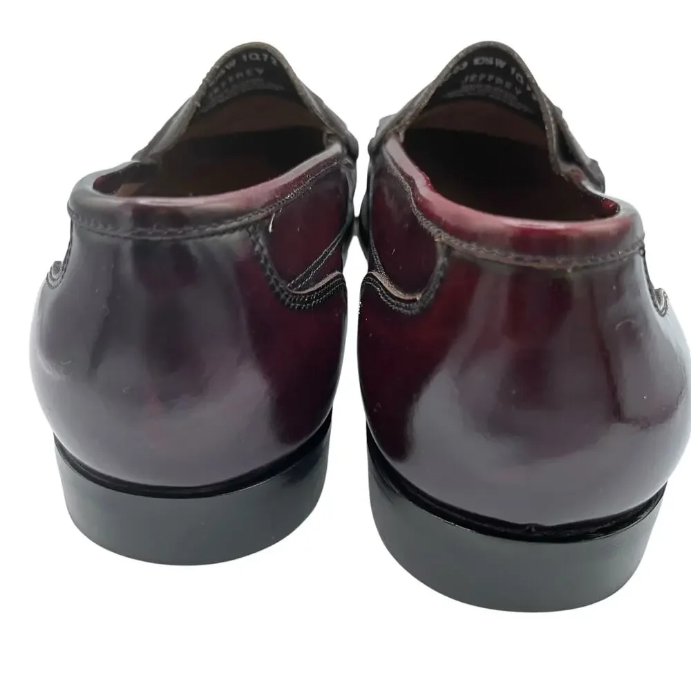 G.H. Bass Jeffrey Tassel Loafers 10.5 Wide Dark Brown Kiltie Leather Dress Shoes
